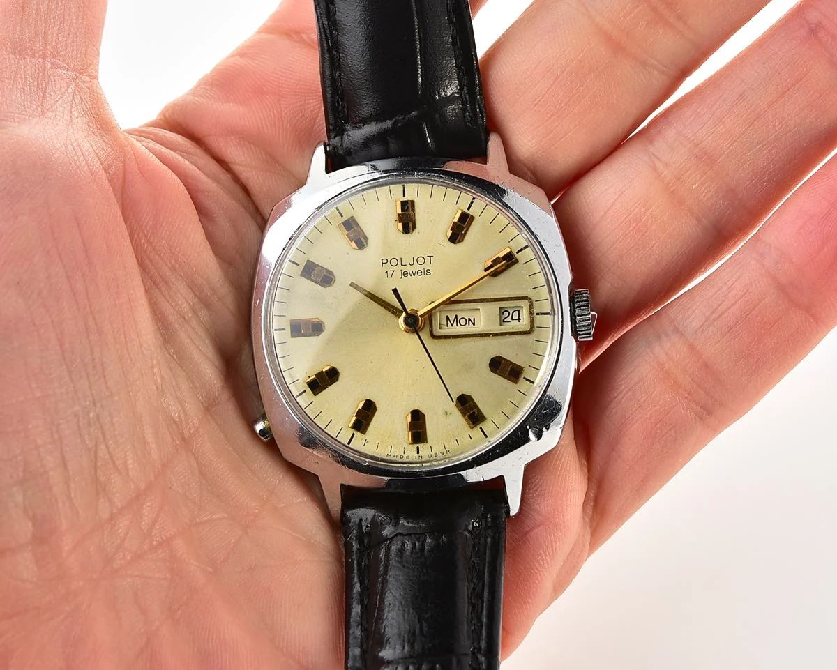 Large Poljot vintage mechanical watch