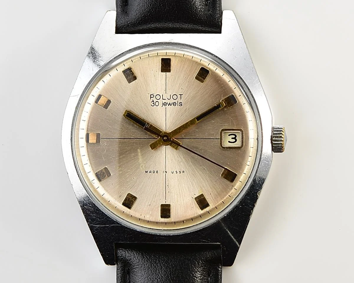 Soviet Poljot Soviet mechanical watch with automatic self-winding 30 jewels movement