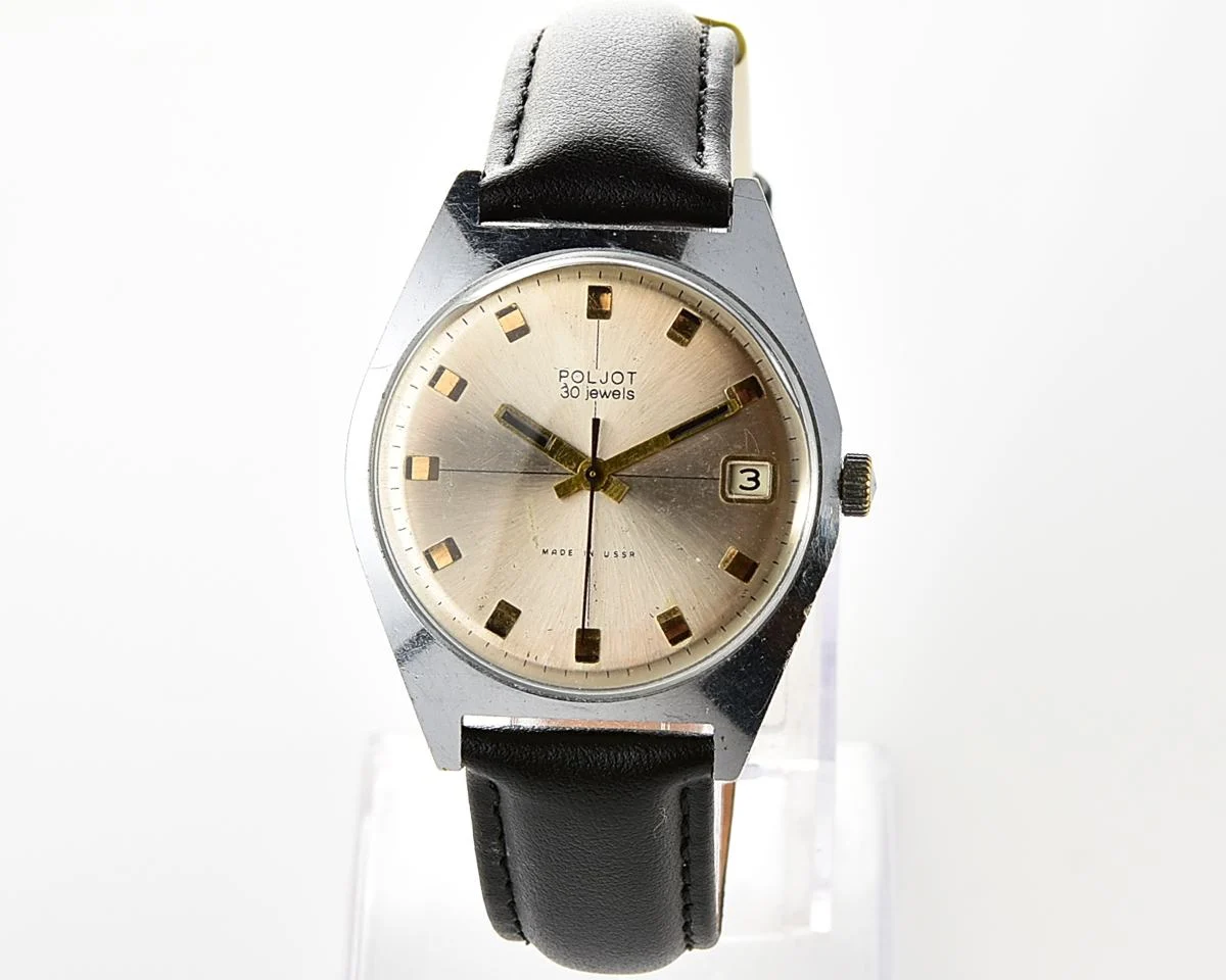 Soviet Poljot Soviet mechanical watch with automatic self-winding 30 jewels movement