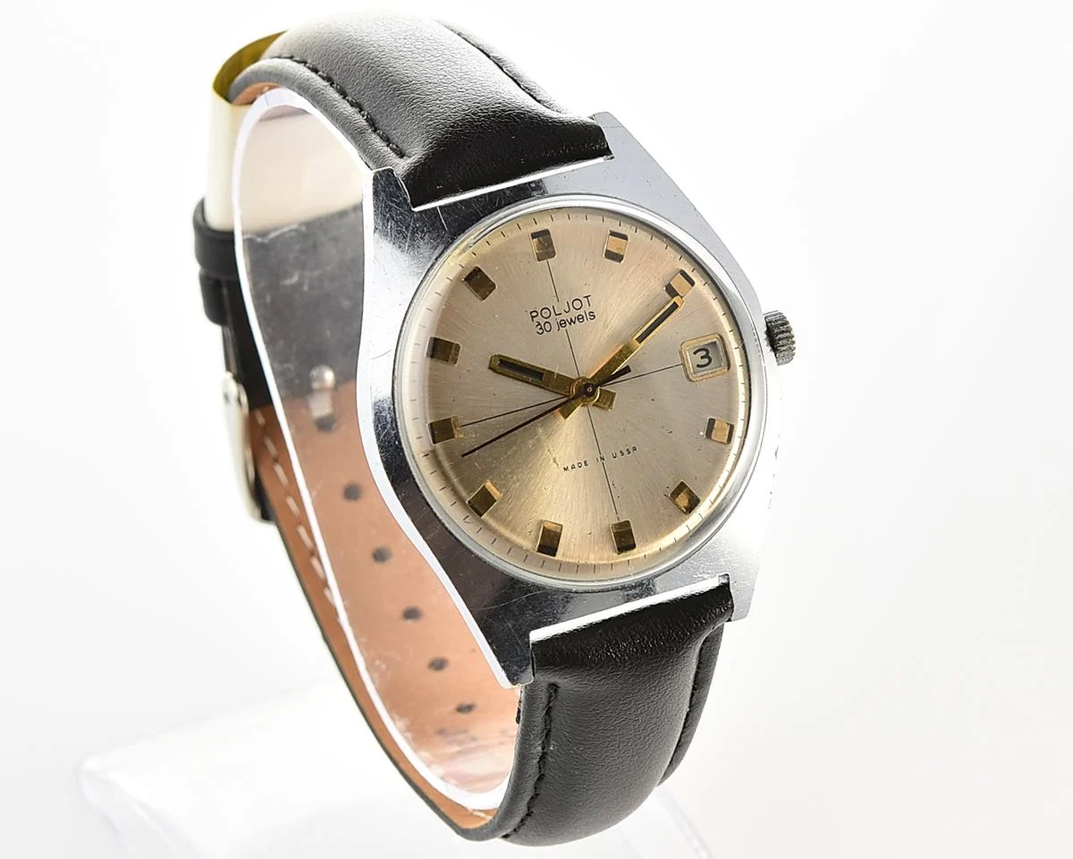 Soviet Poljot Soviet mechanical watch with automatic self-winding 30 jewels movement