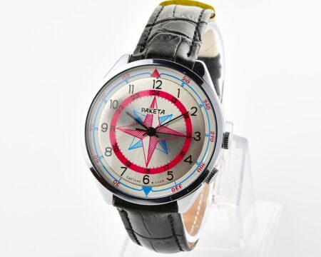 Excellent Soviet mechanical RAKETA Compass Rose wrist watch