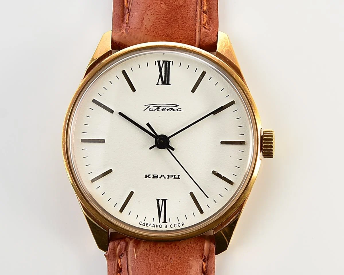 Elegant Soviet Raketa vintage quartz watch