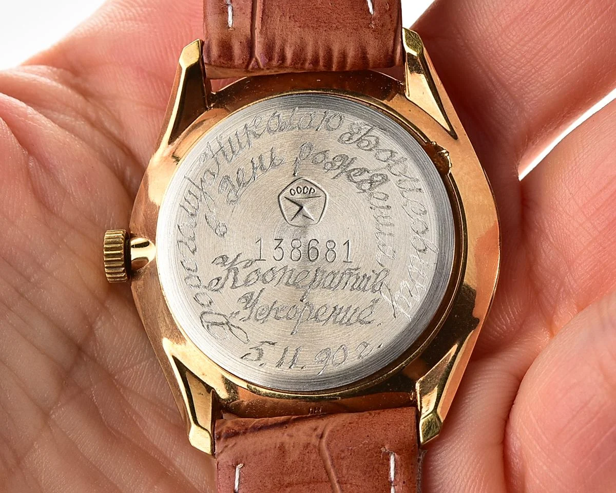 Elegant Soviet Raketa vintage quartz watch
