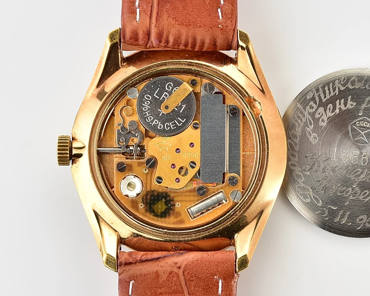 Elegant Soviet Raketa vintage quartz watch