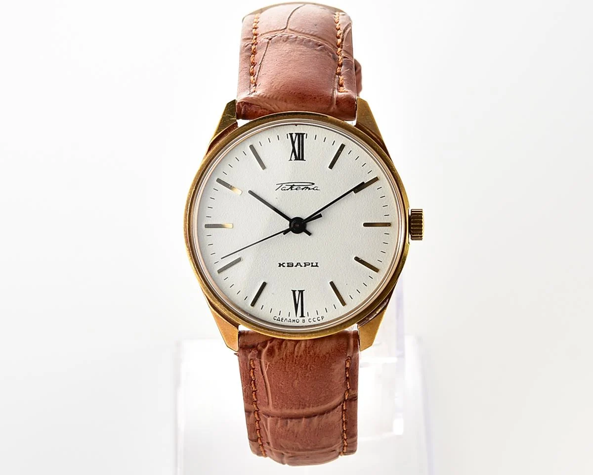 Elegant Soviet Raketa vintage quartz watch