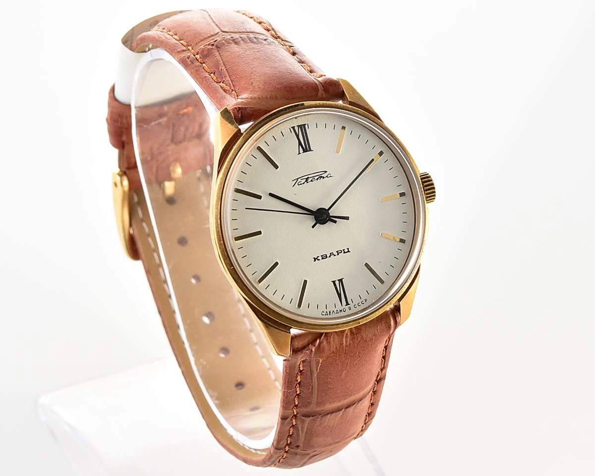 Elegant Soviet Raketa vintage quartz watch