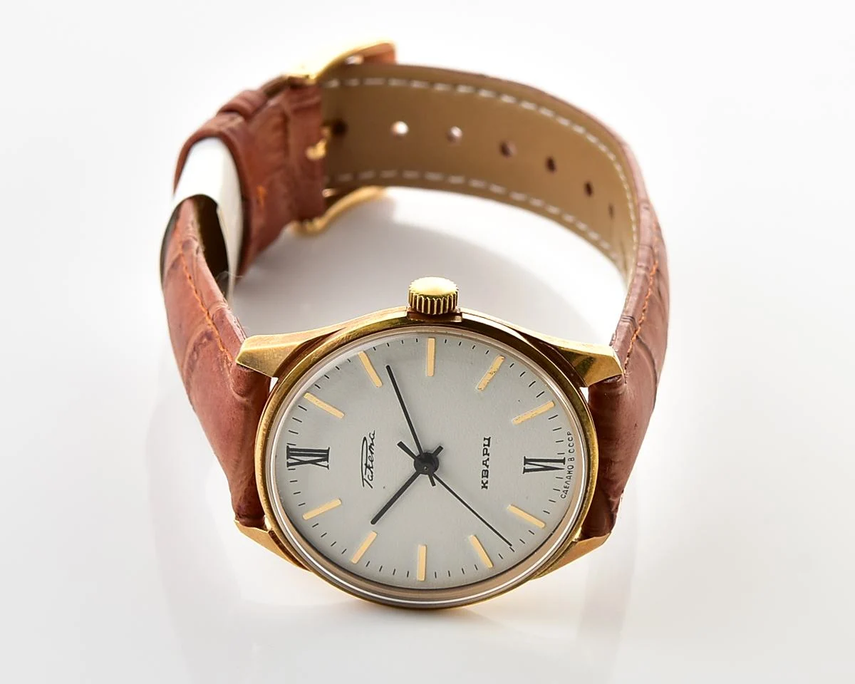 Elegant Soviet Raketa vintage quartz watch