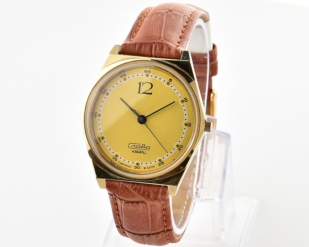 Excellent automatic soviet SLAVA watch with quartz movement