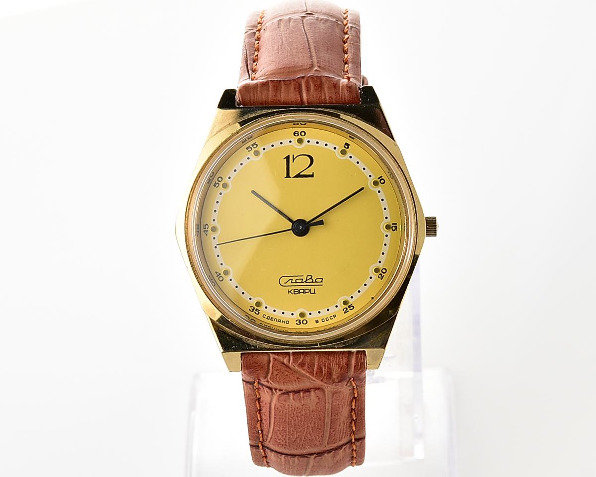 Excellent automatic soviet SLAVA watch with quartz movement