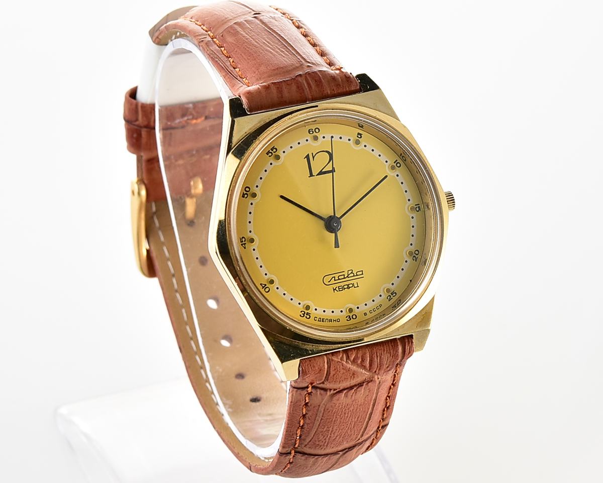 Excellent automatic soviet SLAVA watch with quartz movement
