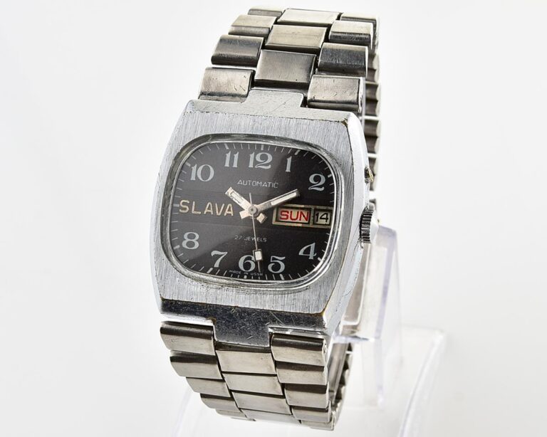 Slava-tank soviet mechanical vintage watch – automatic self winding movement