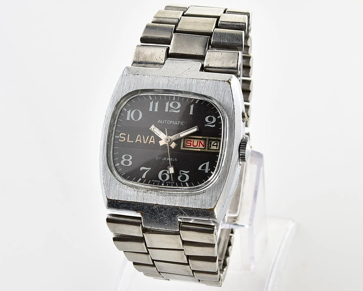 Slava-tank Soviet mechanical vintage watch – automatic self winding movement