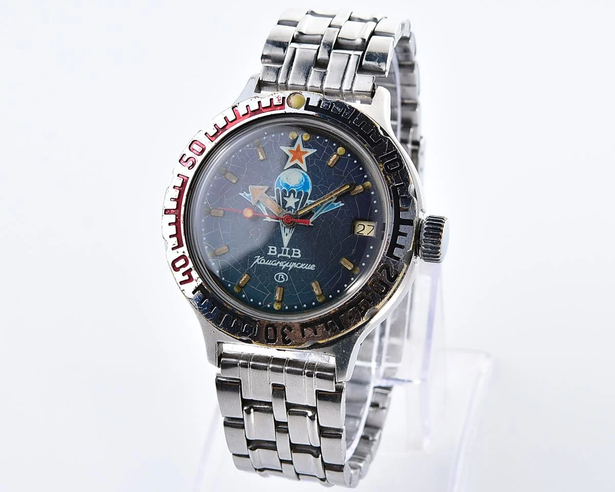 Vostok Komandirskie Paratroopers mechanical watch with automatic self-winding movement