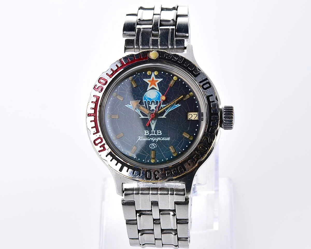 Vostok Komandirskie Paratroopers mechanical watch with automatic self-winding movement