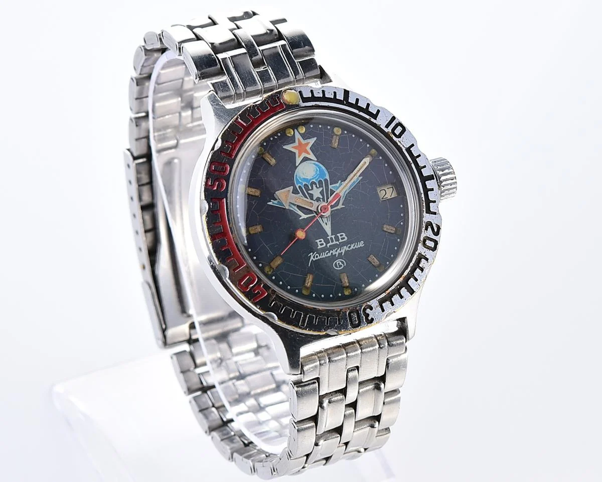 Vostok Komandirskie Paratroopers mechanical watch with automatic self-winding movement
