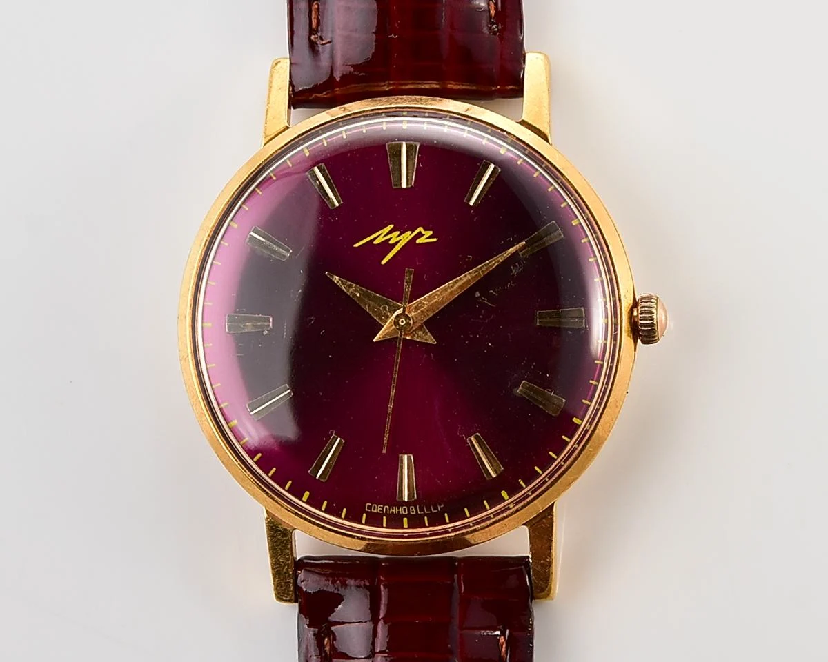 Soviet gold-plated vintage mechanical watch Luch
