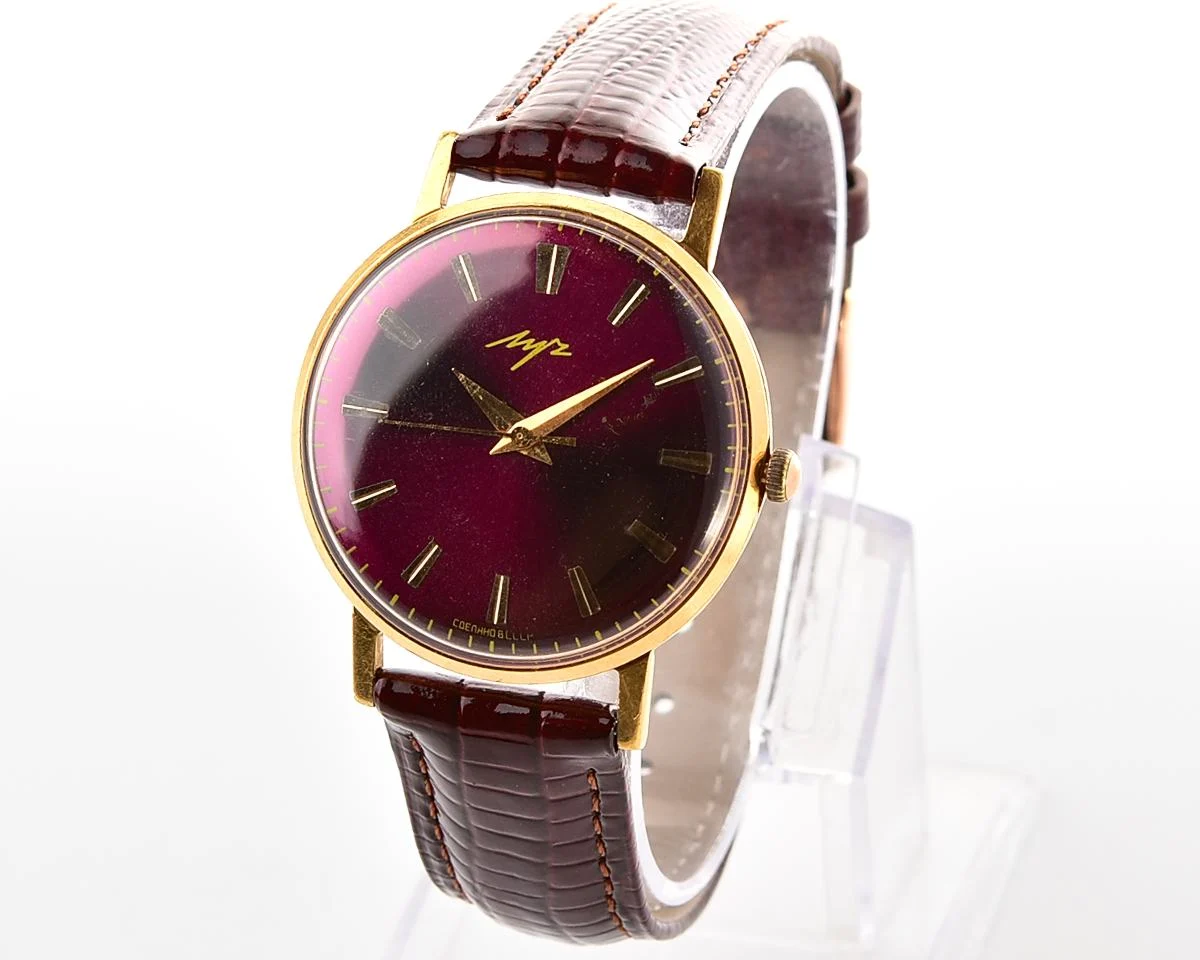 Soviet gold-plated vintage mechanical watch Luch