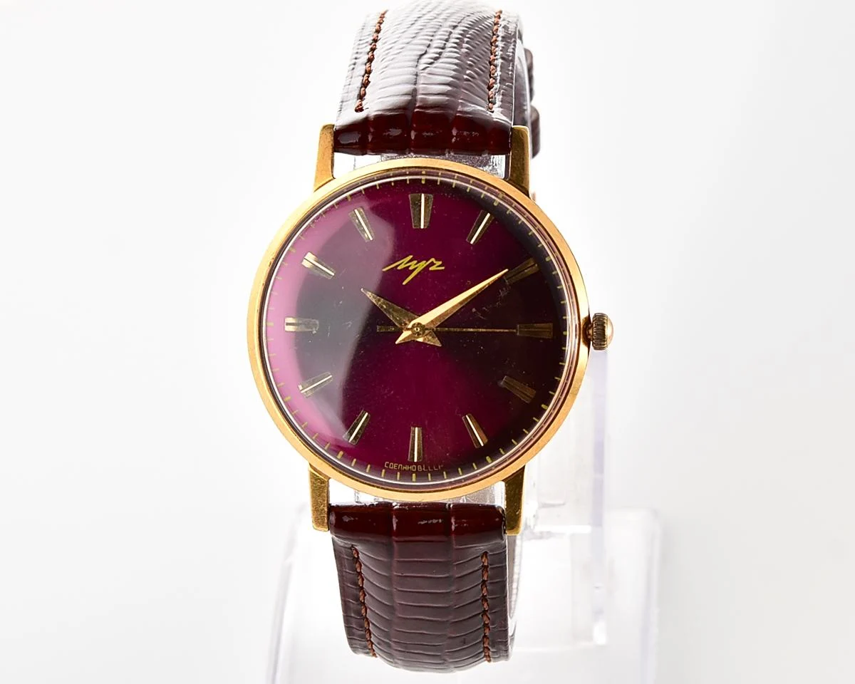 Soviet gold-plated vintage mechanical watch Luch