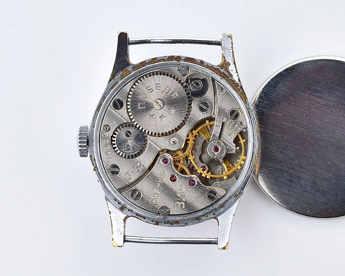 Vintage Soviet mechanical watch Pobeda, with box and passport