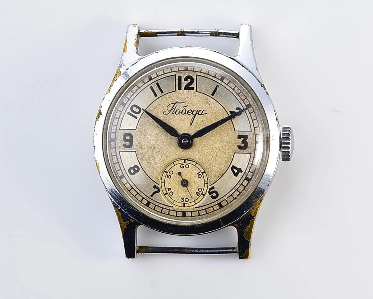 Vintage Soviet mechanical watch Pobeda, with box and passport