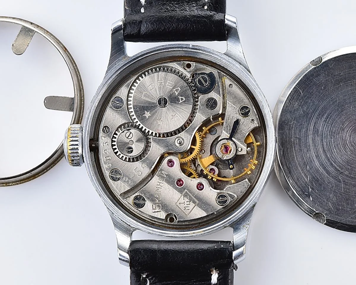 Soviet Pobeda "34-K" in hermetic case, 1MChZ, from the 3rd quarter of 1954 – the same model as the first watch in space! - Image 11