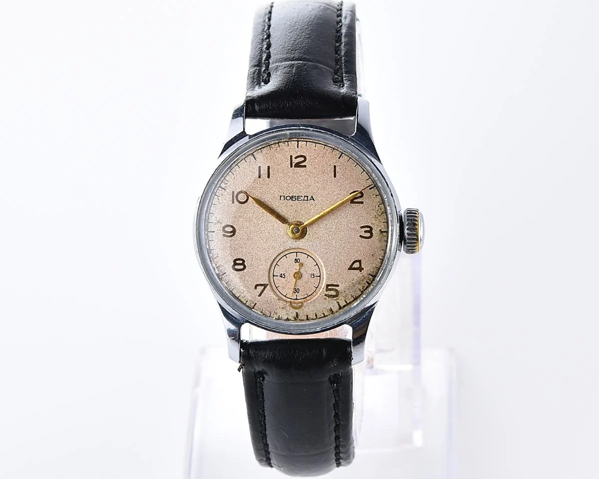 Soviet Pobeda "34-K" in hermetic case, 1MChZ, from the 3rd quarter of 1954 – the same model as the first watch in space! - Image 2