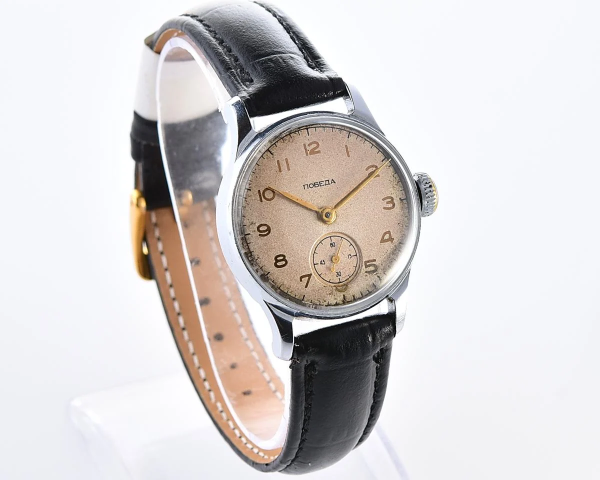 Soviet Pobeda "34-K" in hermetic case, 1MChZ, from the 3rd quarter of 1954 – the same model as the first watch in space! - Image 3