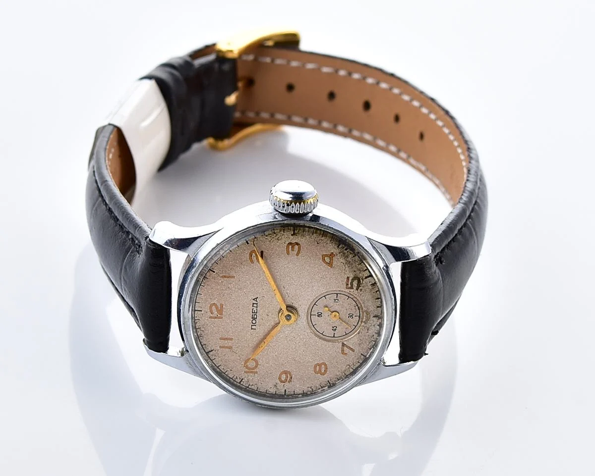 Soviet Pobeda "34-K" in hermetic case, 1MChZ, from the 3rd quarter of 1954 – the same model as the first watch in space! - Image 6