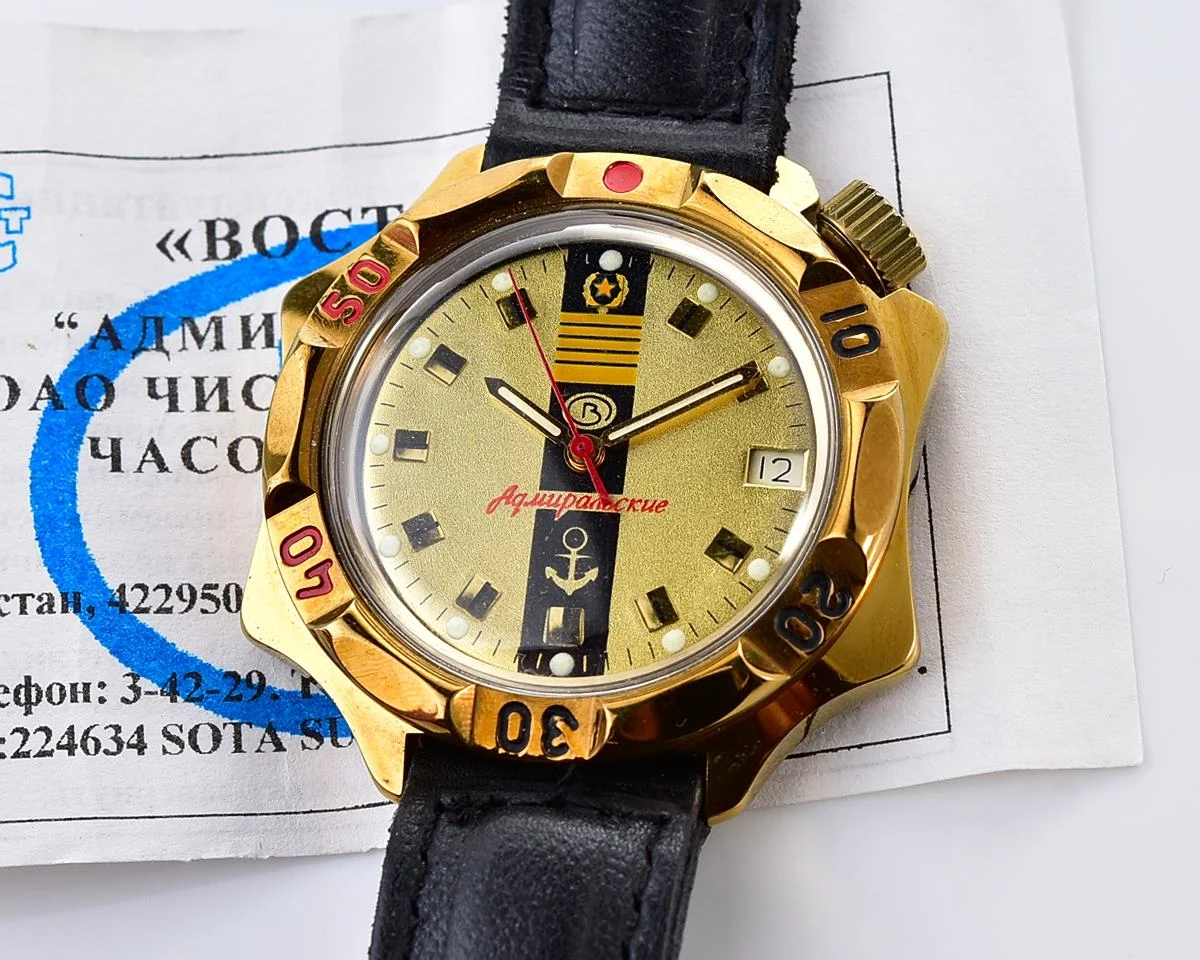 TIME CAPSULE: Vostok Komandirskie – Admiralskie mechanical watch, gift from the president of Ukraine! – New Old Stock (NOS)!