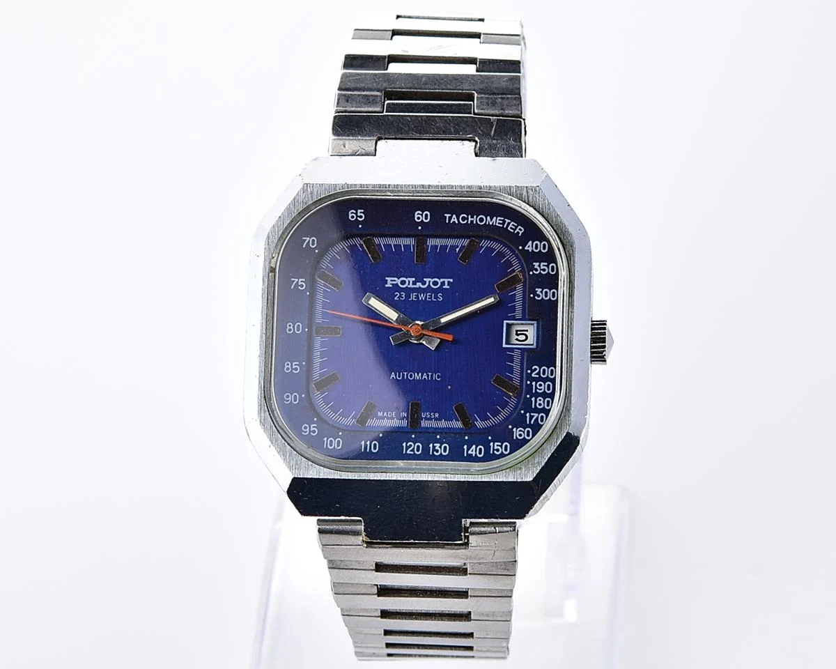 Excellent Poljot Tachometer vintage Soviet watch with automatic mechanical movement