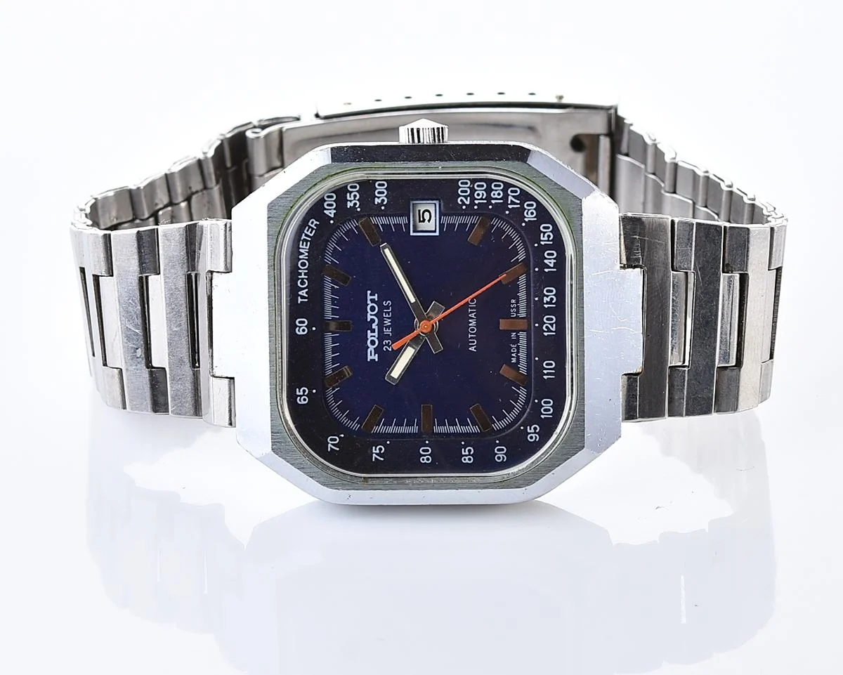 Excellent Poljot Tachometer vintage Soviet watch with automatic mechanical movement