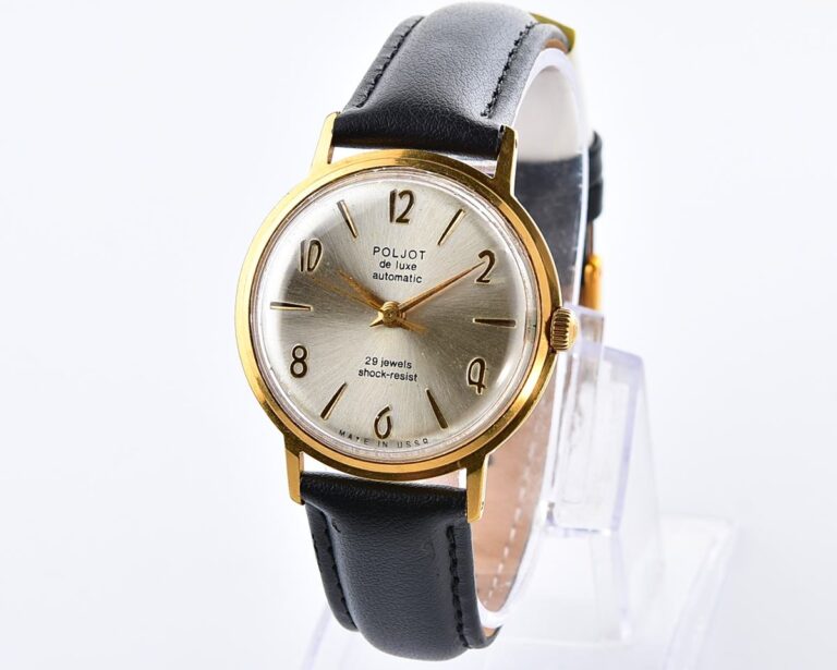 Beautiful automatic vintage gold-plated watch POLJOT DE LUXE!