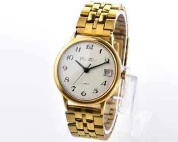 Excellent Soviet Poljot mechanical gold-plated wrist watch