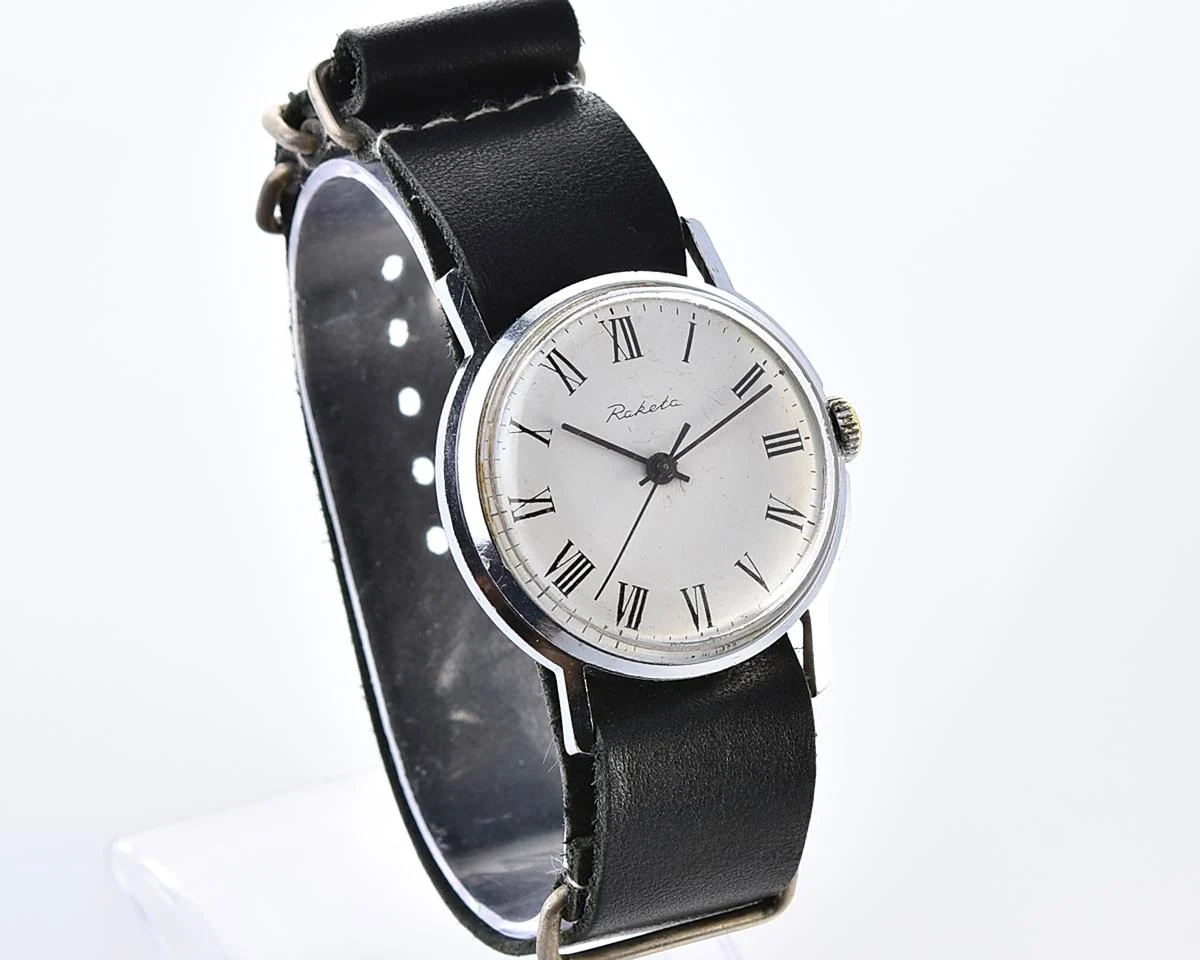 Soviet Raketa Baltica vintage watch with roman numerals