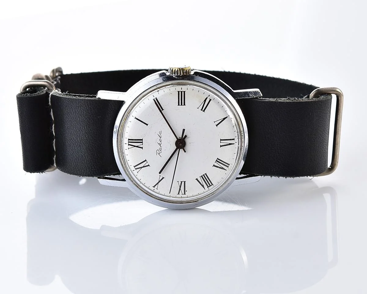Soviet Raketa Baltica vintage watch with roman numerals