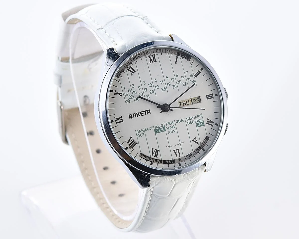 Soviet Raketa perpetual calendar watch