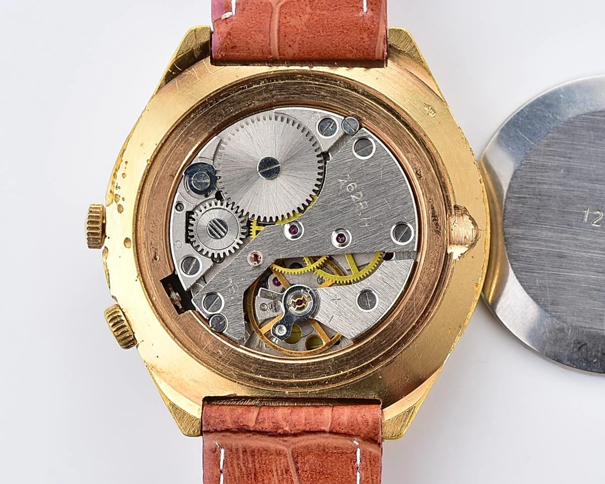 Soviet Raketa gold-plated perpetual calendar mechanical watch