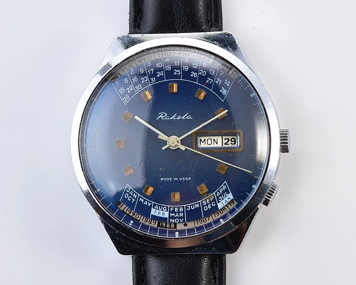 Soviet Raketa perpetual calendar watch