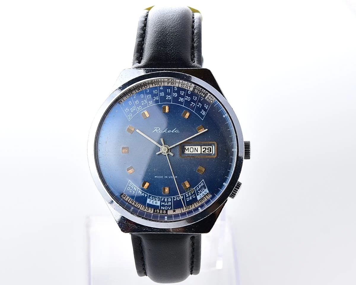 Soviet Raketa perpetual calendar watch