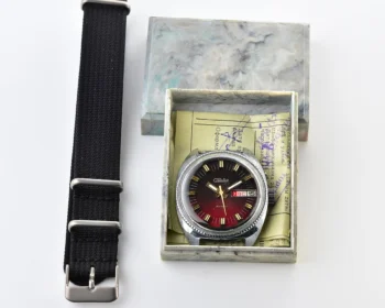 Slava Soviet mechanical vintage watch - complete with strap, box & passport!