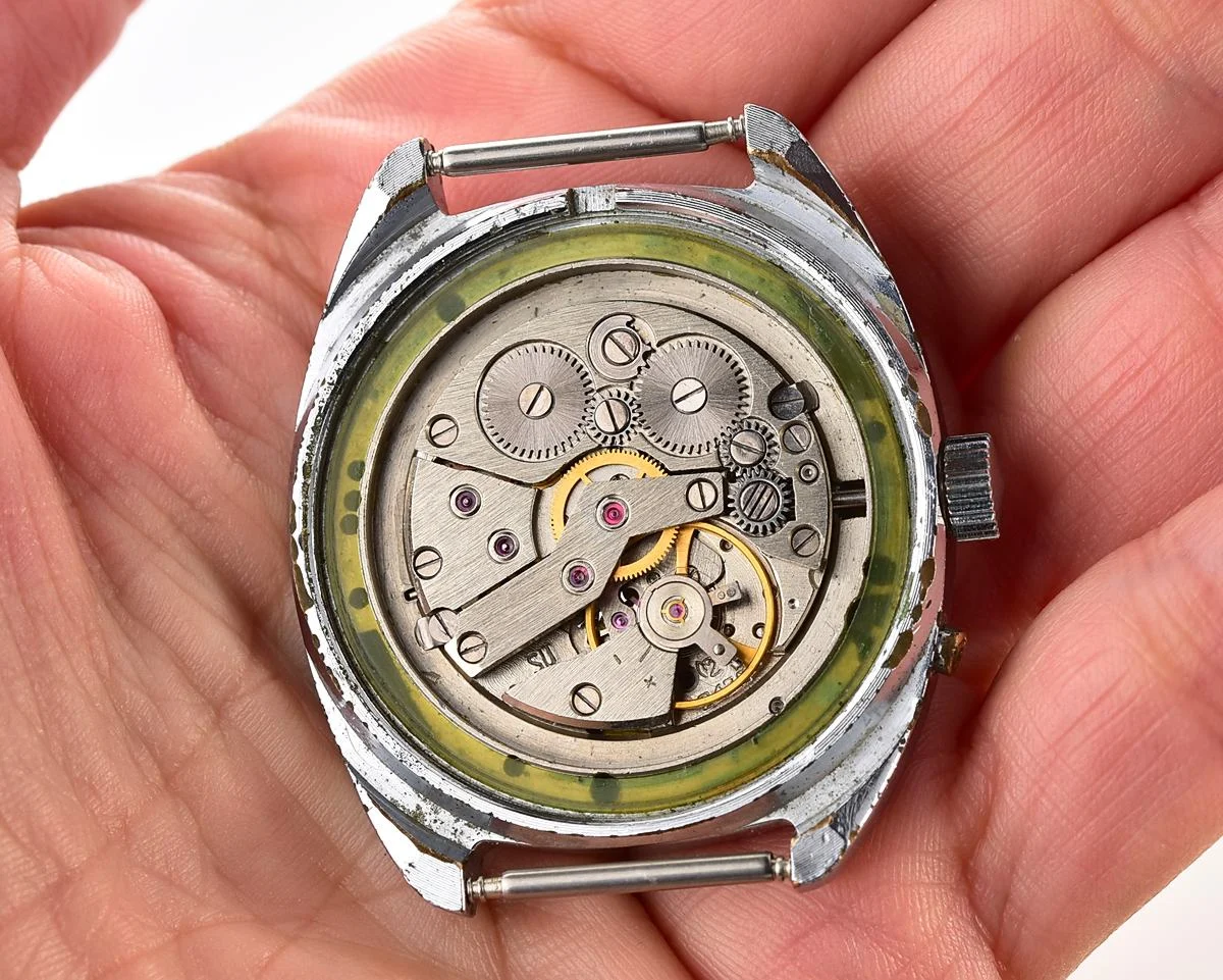 Slava Soviet mechanical vintage watch - complete with strap, box & passport!