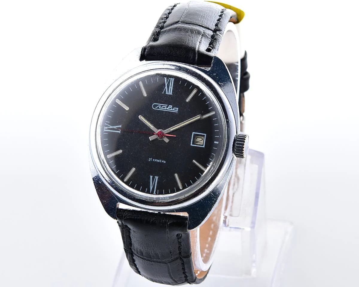 Slava Soviet mechanical vintage watch