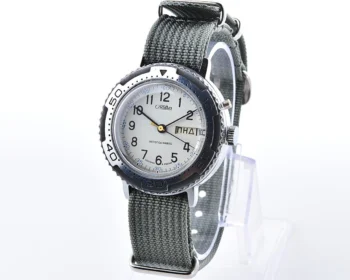 Slava Soviet mechanical vintage watch with automatic self-winding movement