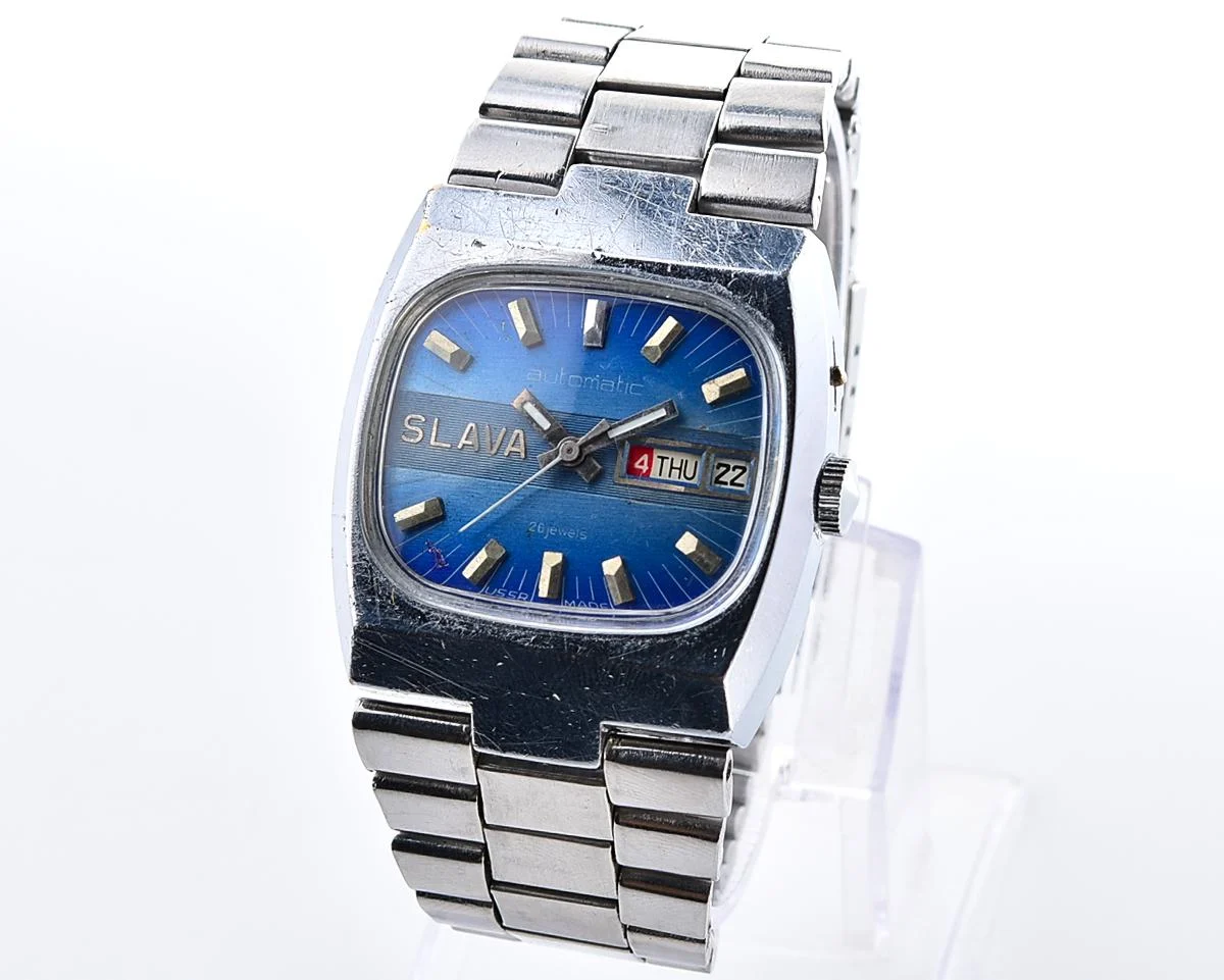 Slava-tank Soviet mechanical vintage watch – automatic self winding movement