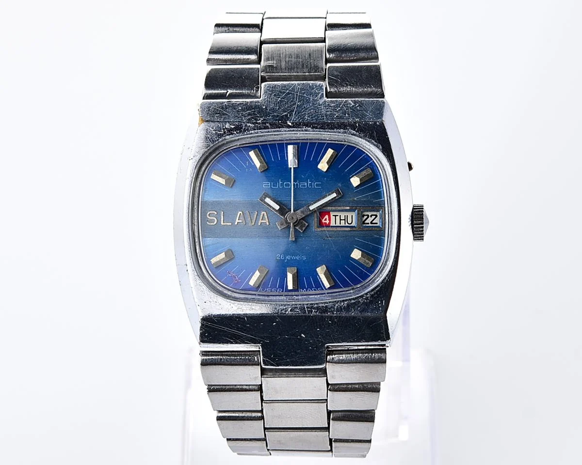 Slava-tank Soviet mechanical vintage watch – automatic self winding movement