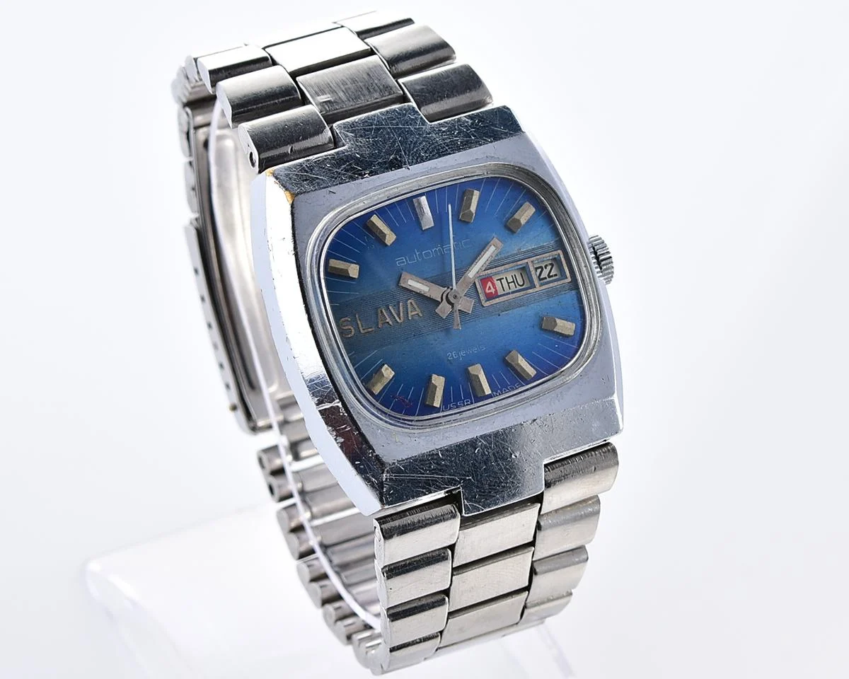 Slava-tank Soviet mechanical vintage watch – automatic self winding movement