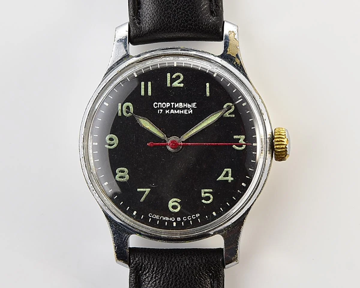 Vintage Soviet Sportivnie mechanical watch from the 1950s