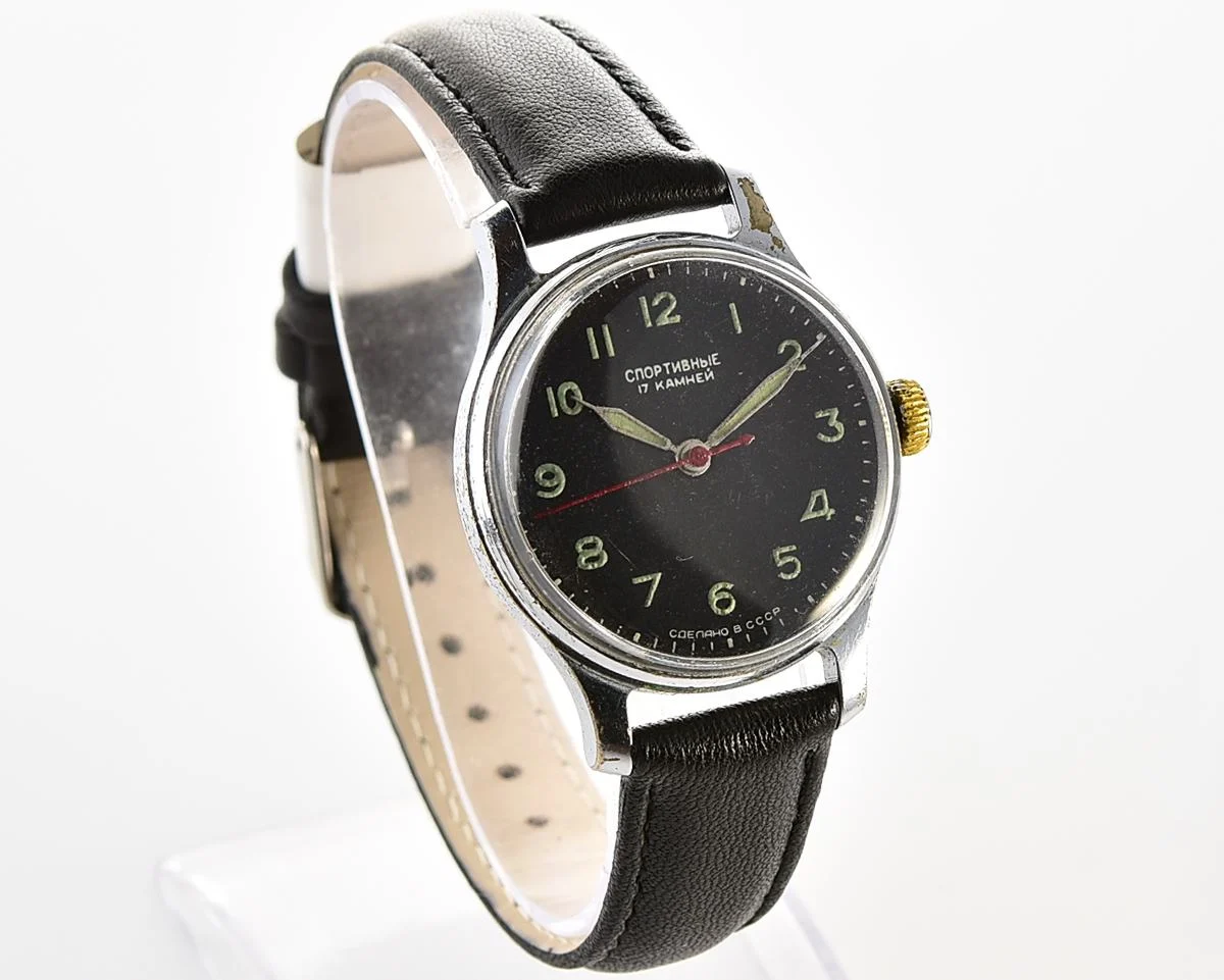 Vintage Soviet Sportivnie mechanical watch from the 1950s