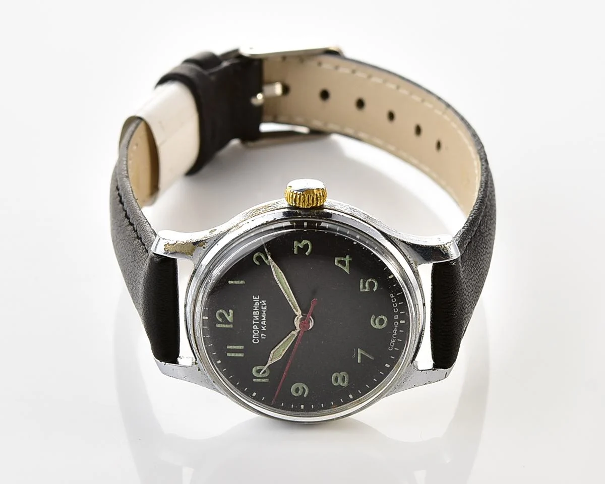 Vintage Soviet Sportivnie mechanical watch from the 1950s
