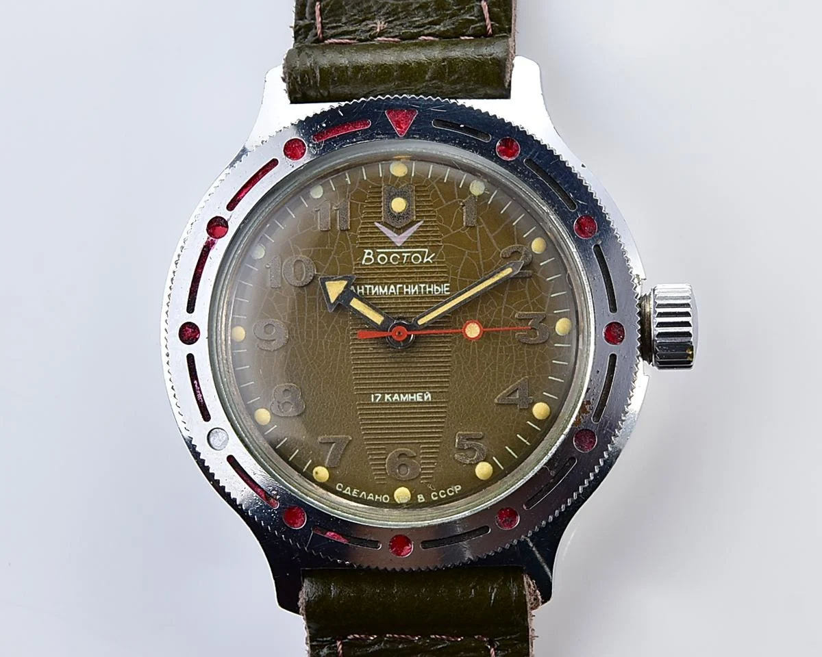 Soviet Vostok Amphibia mechanical wristwatch
